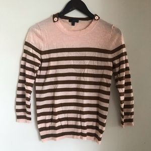J Crew Tippi Striped Sweater Peach M